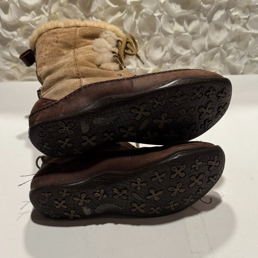 The North Face Brown Shearling Winter Boots